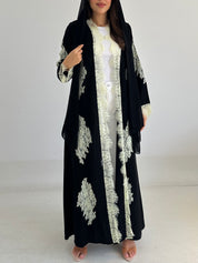 C 2752 Black Dantel Abaya