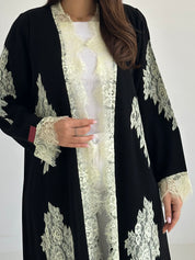 C 2752 Black Dantel Abaya