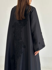C 2761 Black Beaded Abaya