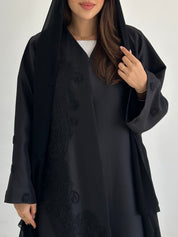 C 2761 Black Beaded Abaya