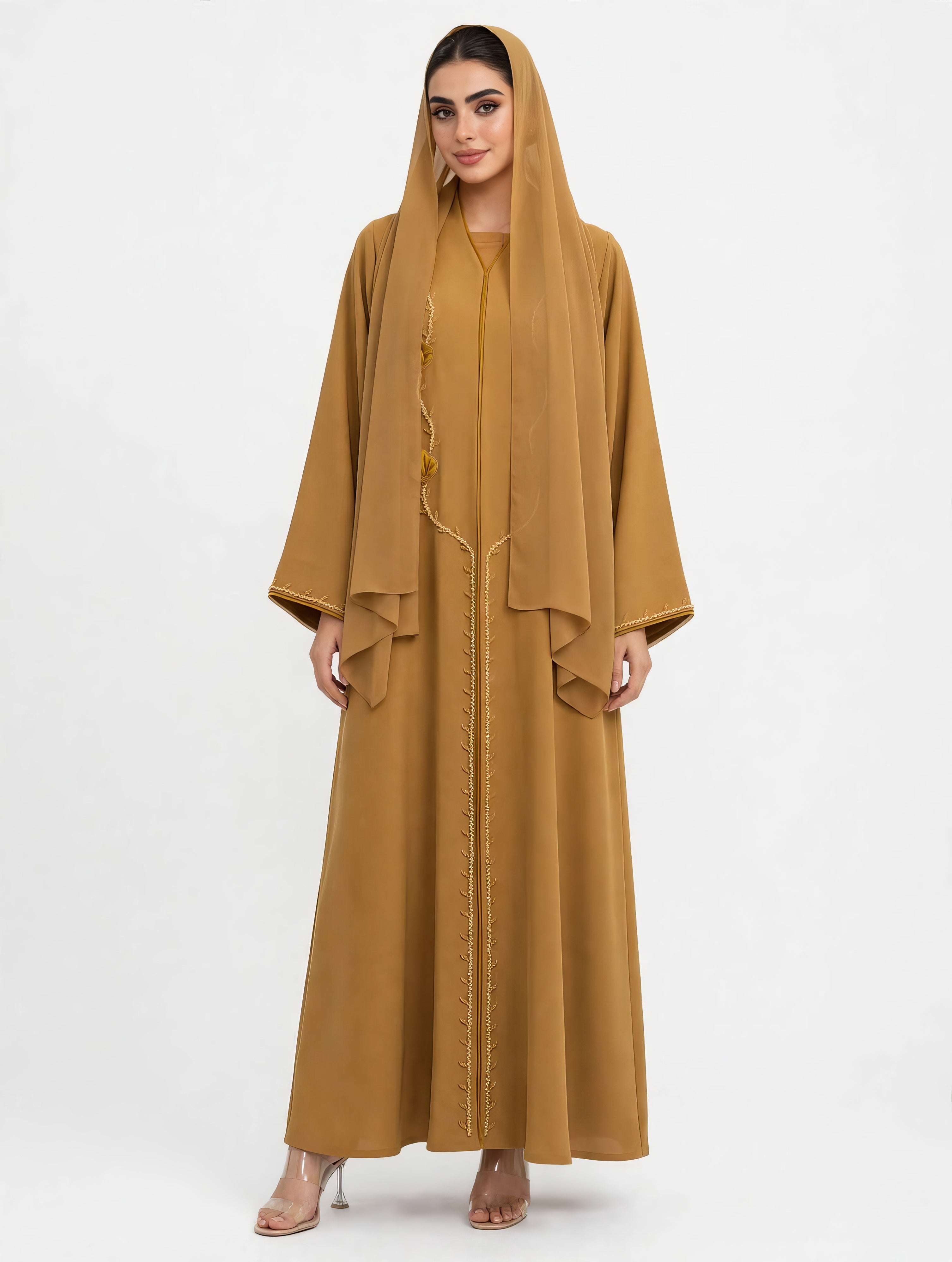 C 2766 Golden Vine Abaya