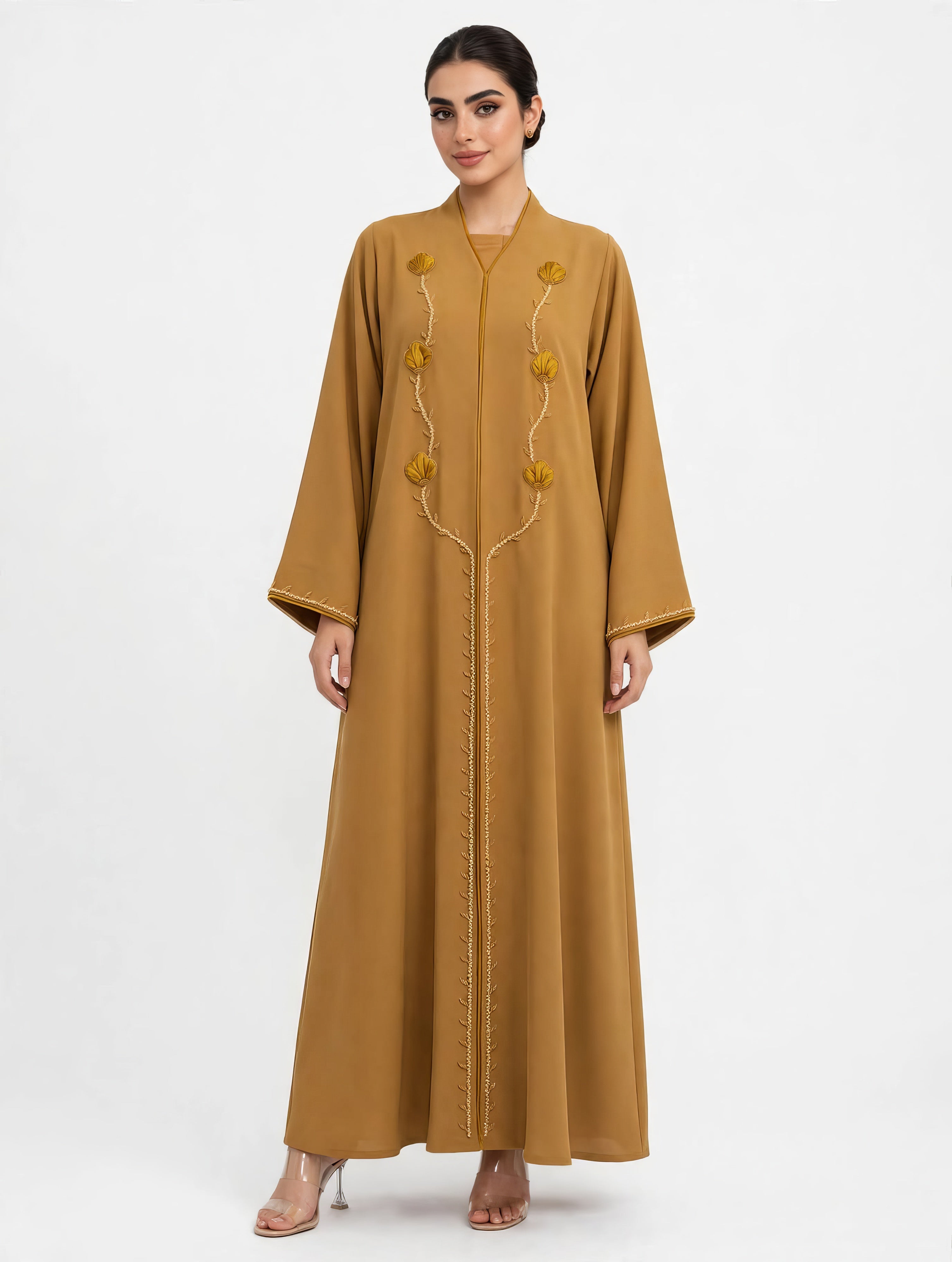 C 2766 Golden Vine Abaya