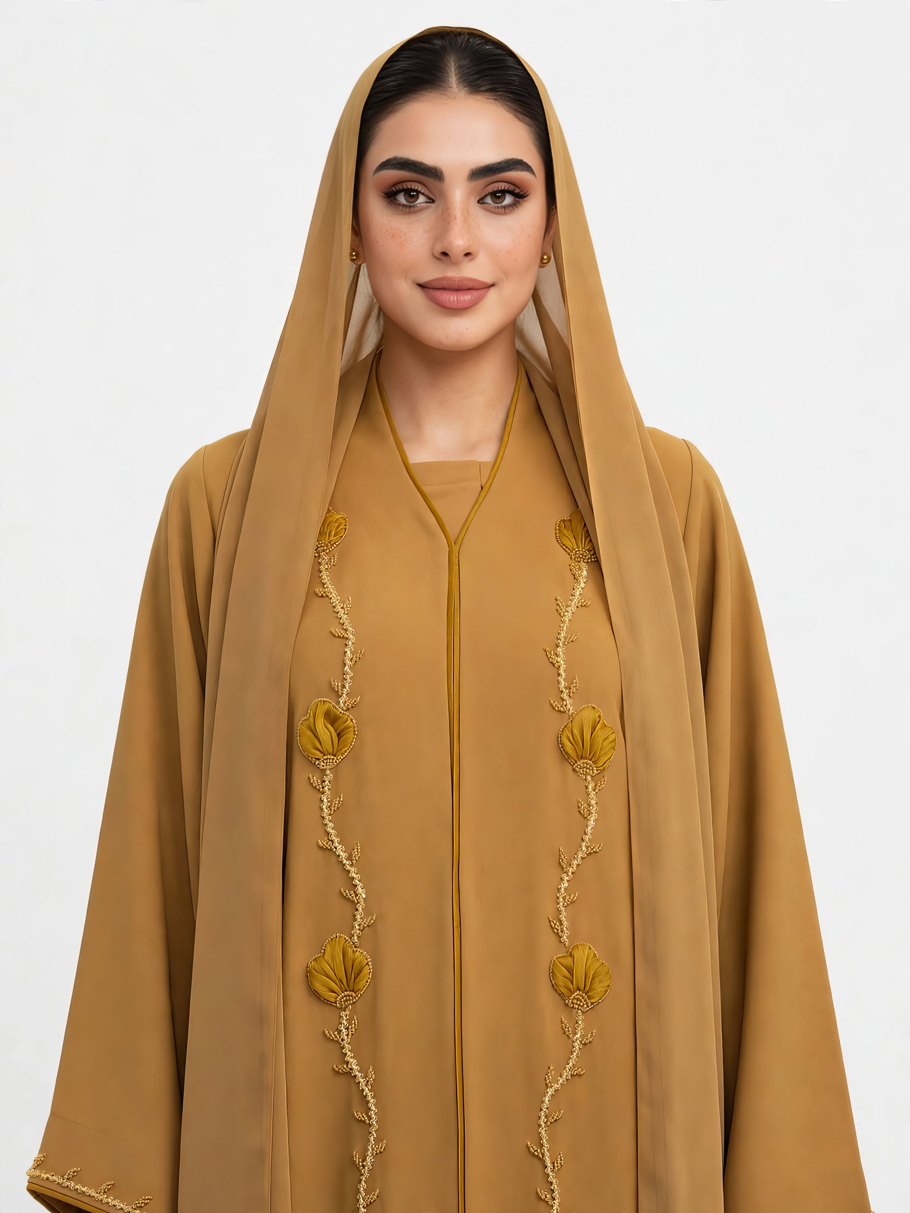 C 2766 Golden Vine Abaya