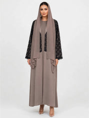 C 2767 Taupe Greige Abaya