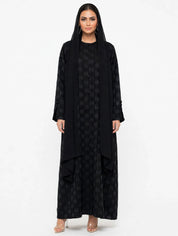 C 2768-01  Premium Black Mosaic Abaya