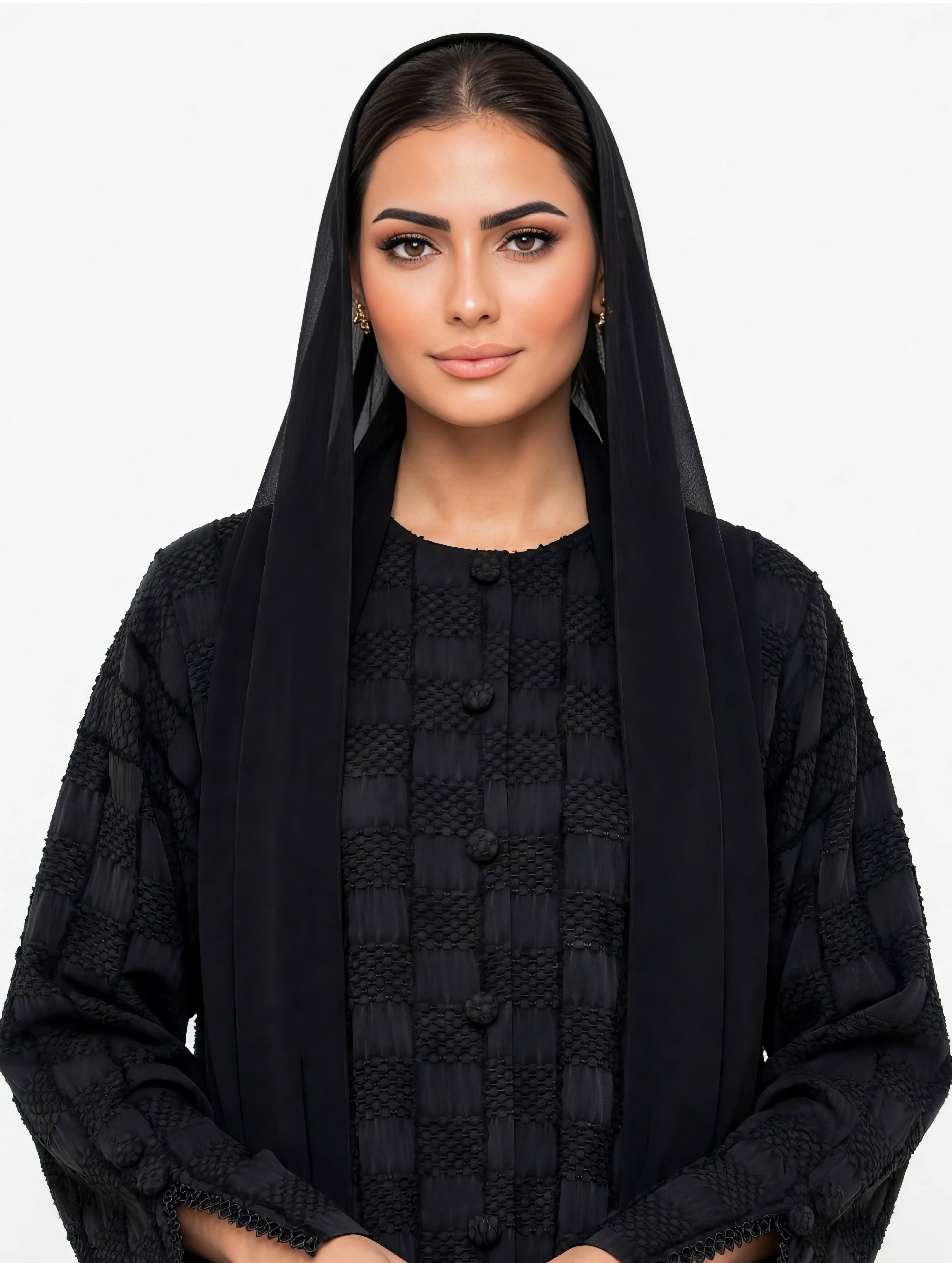 C 2768-01  Premium Black Mosaic Abaya