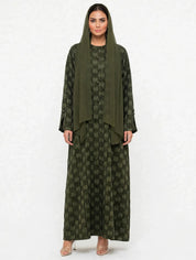 C 2768-04 Premium Olive Mosaic Abaya