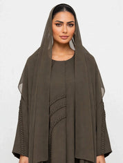 C 2769 Olive Braid Abaya