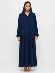 C 2772 Navy Braid Abaya