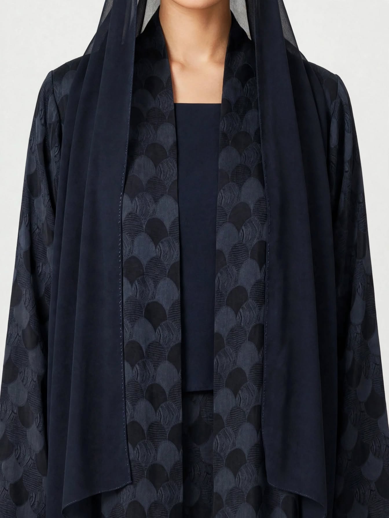 C 2775-02 Premium Navy Turkish Cupro Abaya