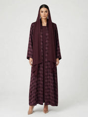 C 2775-03 Premium Plum Turkish Cupro Abaya