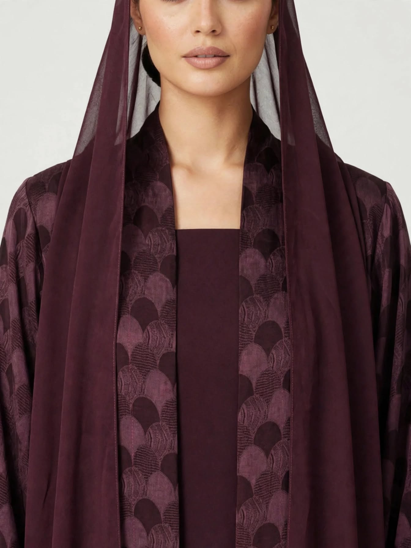 C 2775-03 Premium Plum Turkish Cupro Abaya
