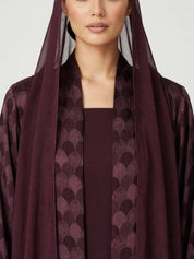 C 2775-03 Premium Plum Turkish Cupro Abaya