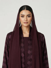 C 2775-03 Premium Plum Turkish Cupro Abaya