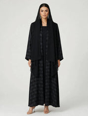 C 2775-04 Premium Black Turkish Cupro Abaya