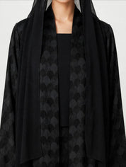 C 2775-04 Premium Black Turkish Cupro Abaya