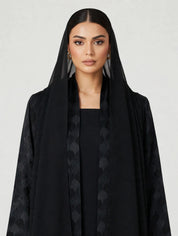 C 2775-04 Premium Black Turkish Cupro Abaya