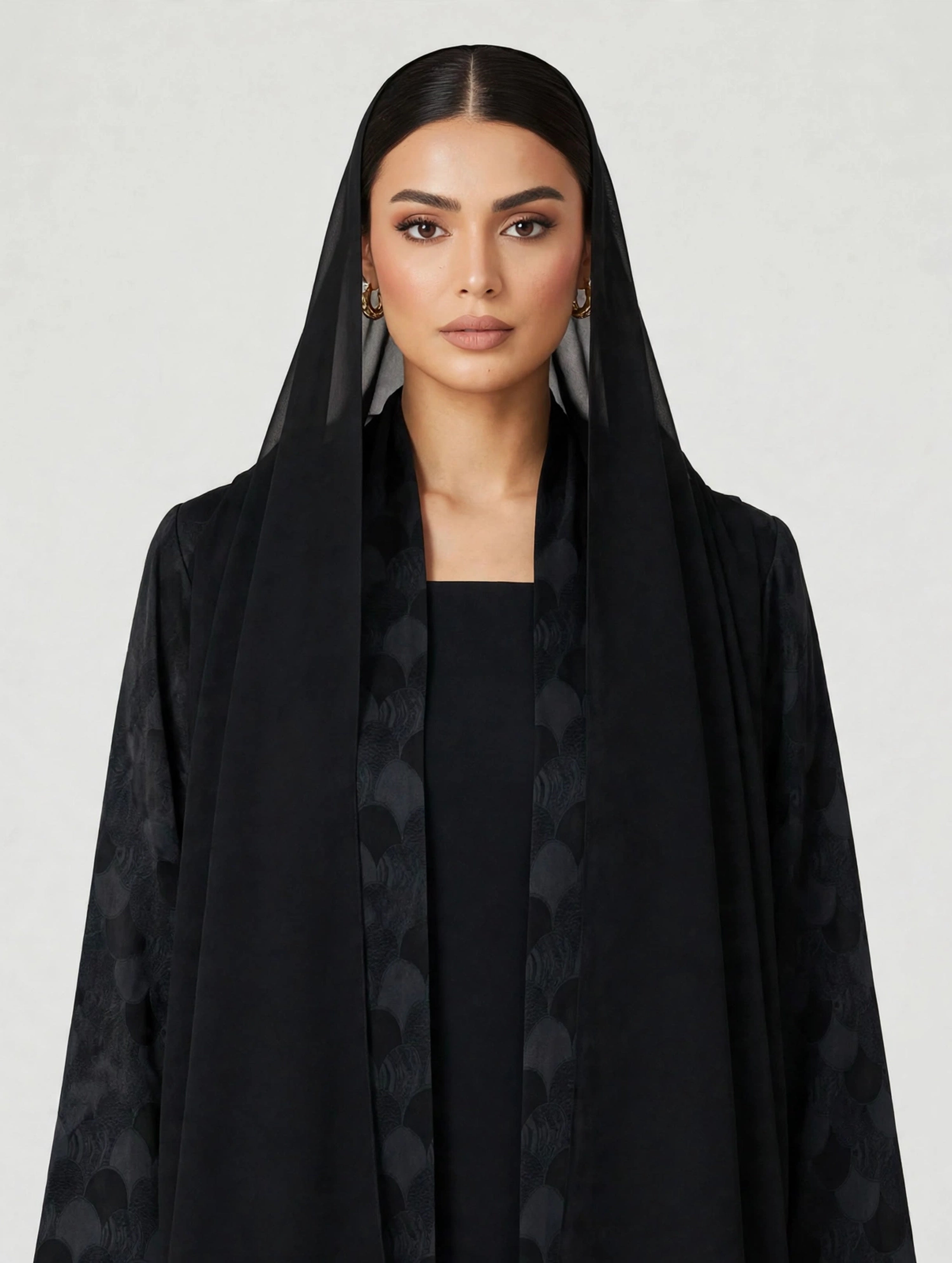 C 2775-04 Premium Black Turkish Cupro Abaya
