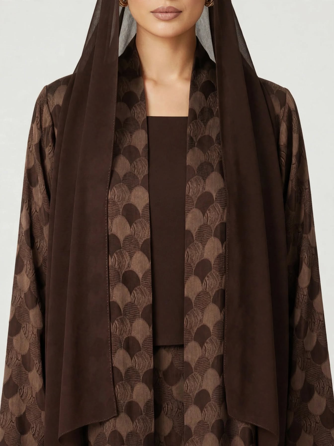 C 2775-05 Premium Cocoa Turkish Cupro Abaya