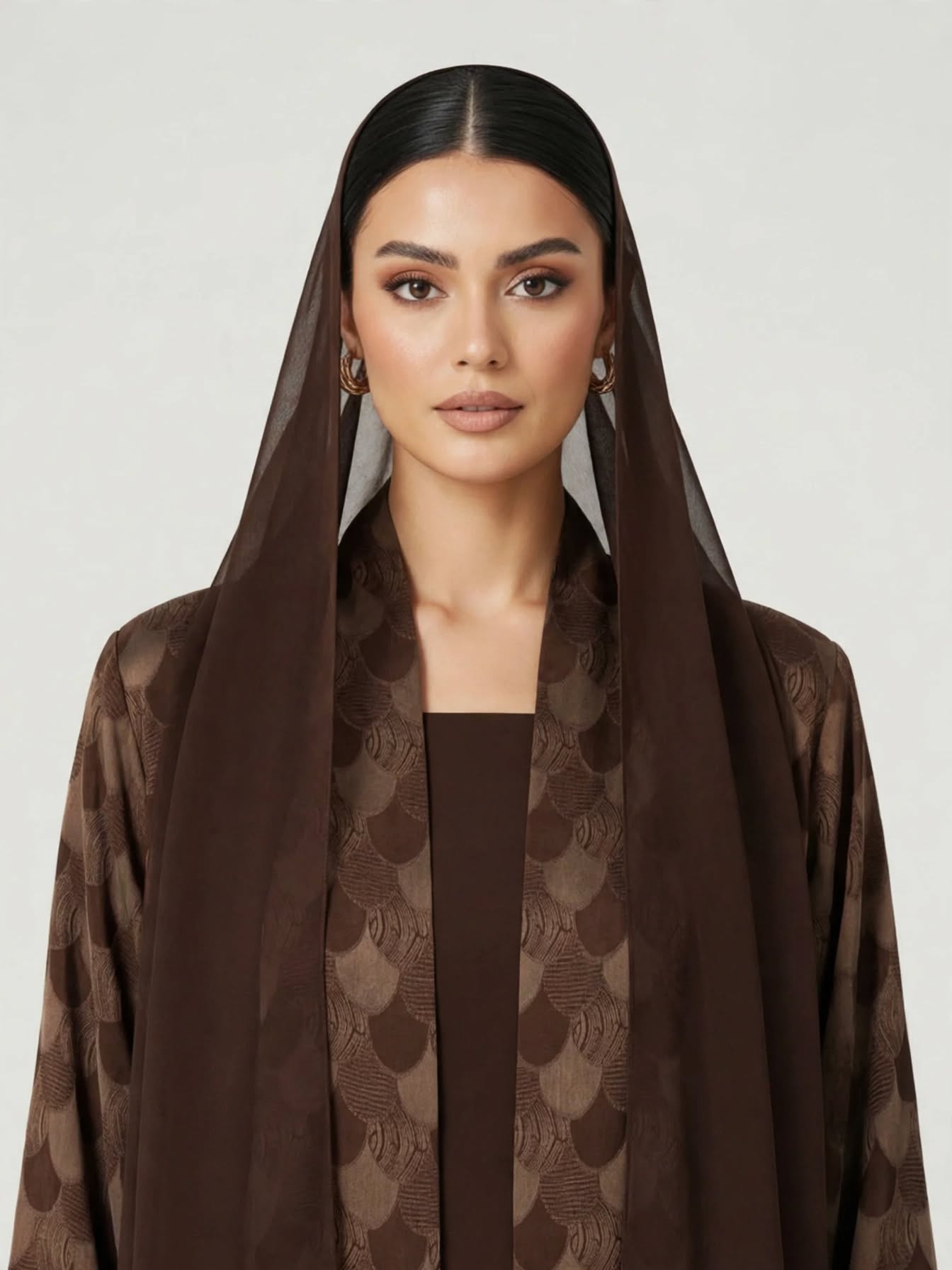 C 2775-05 Premium Cocoa Turkish Cupro Abaya