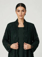 C 2776-02 Pine Green Dantel Abaya