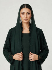 C 2776-02 Pine Green Dantel Abaya