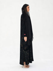 C 2777-02 Midnight Jade Velvet Abaya
