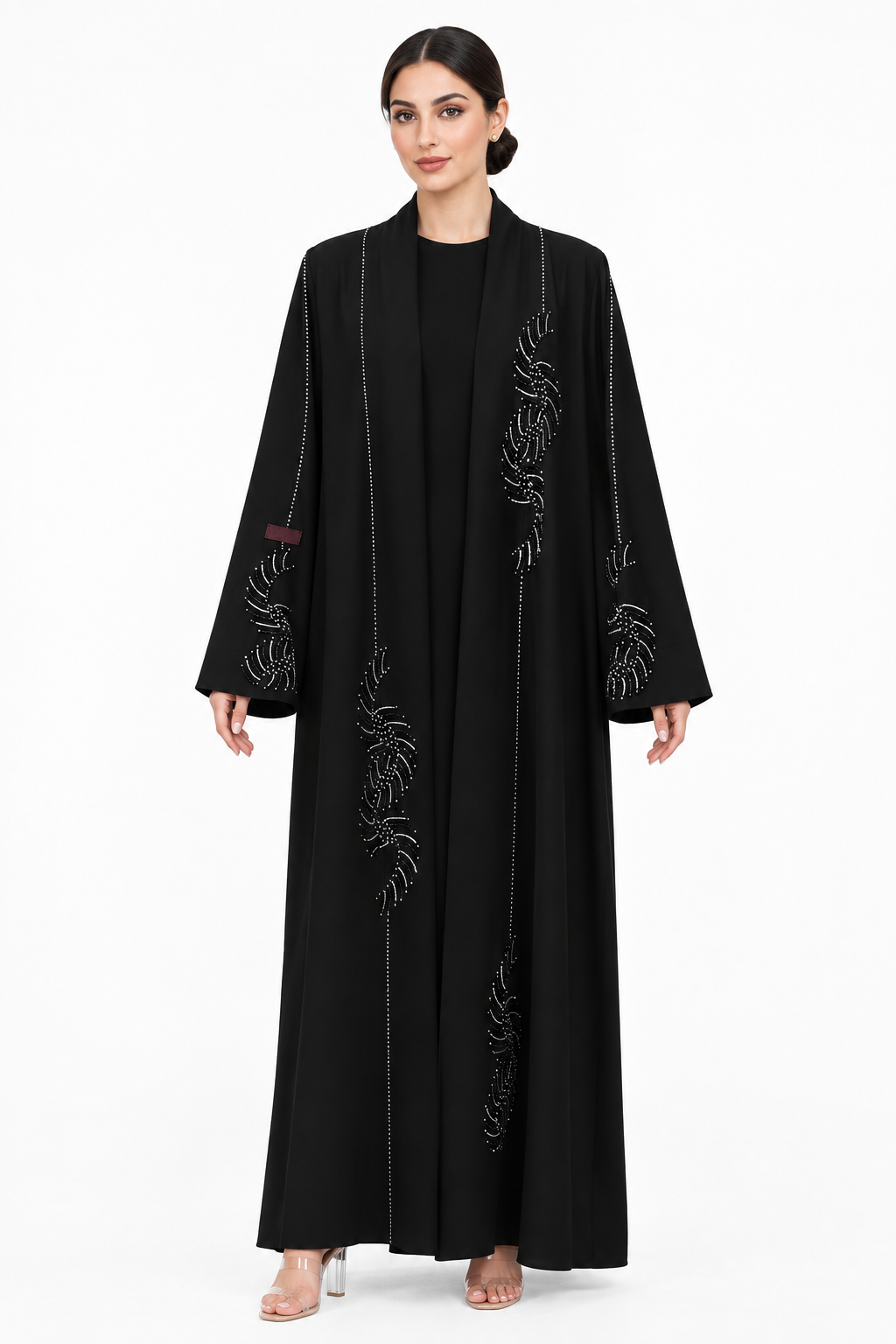 C 2779 Black Beaded Abaya