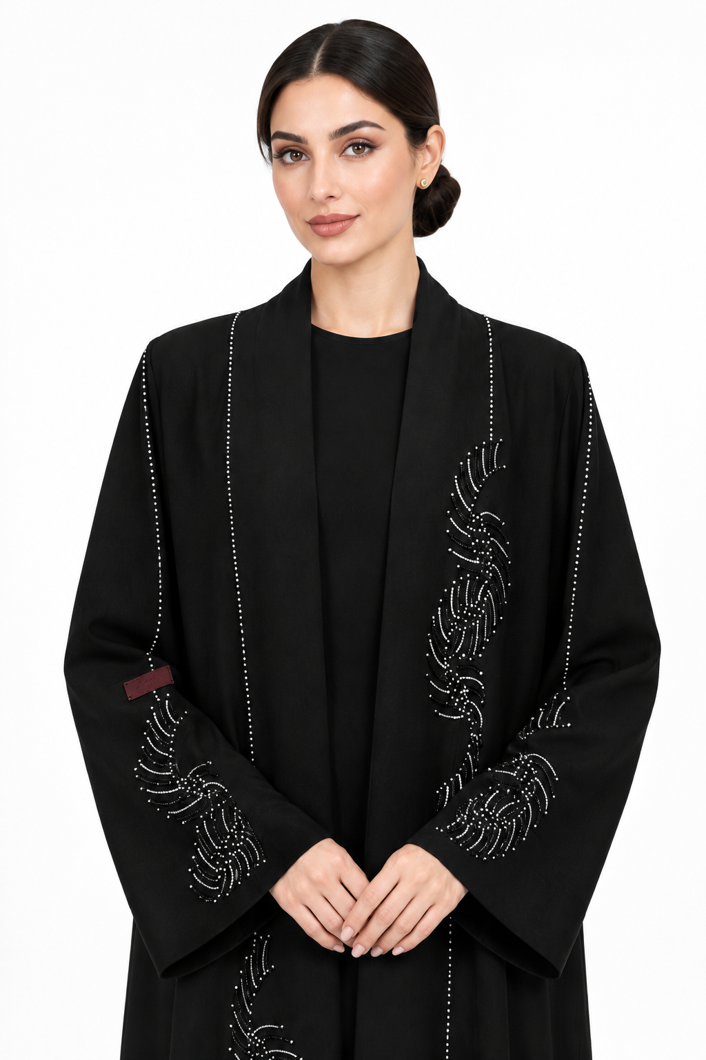 C 2779 Black Beaded Abaya