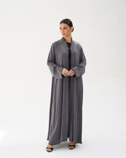 C 2784 Premium Silver Smoke Abaya