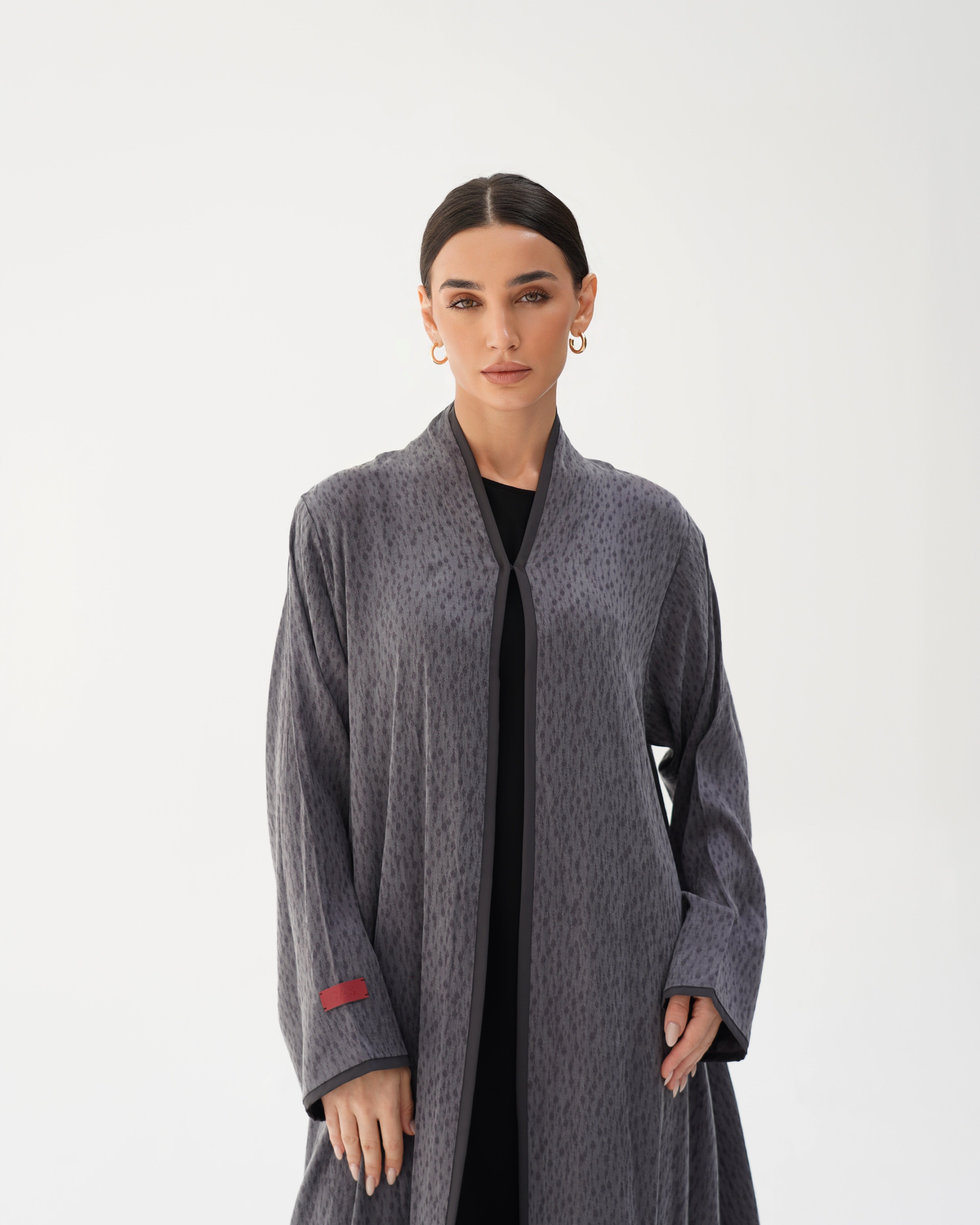 C 2784 Premium Silver Smoke Abaya