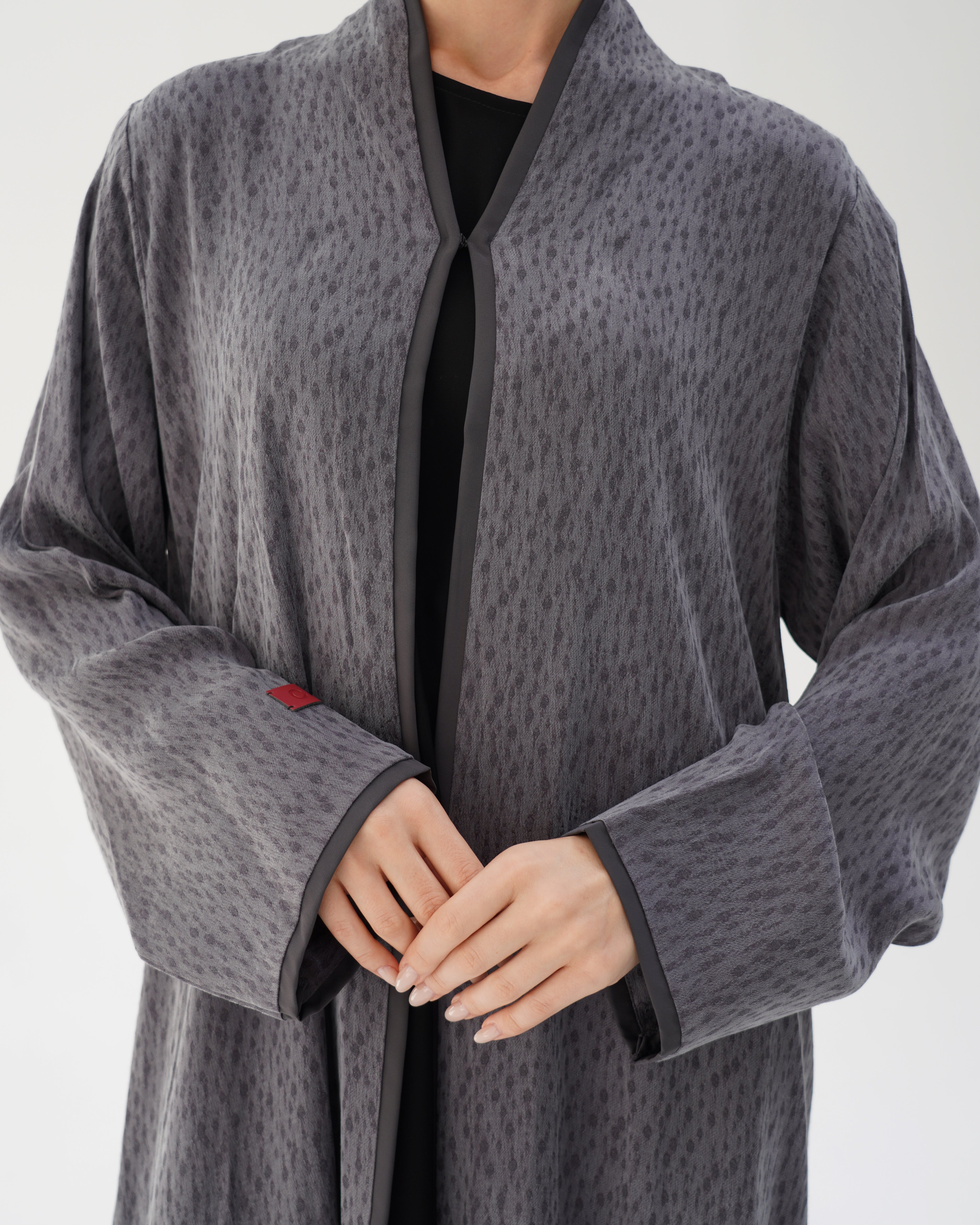 C 2784 Premium Silver Smoke Abaya