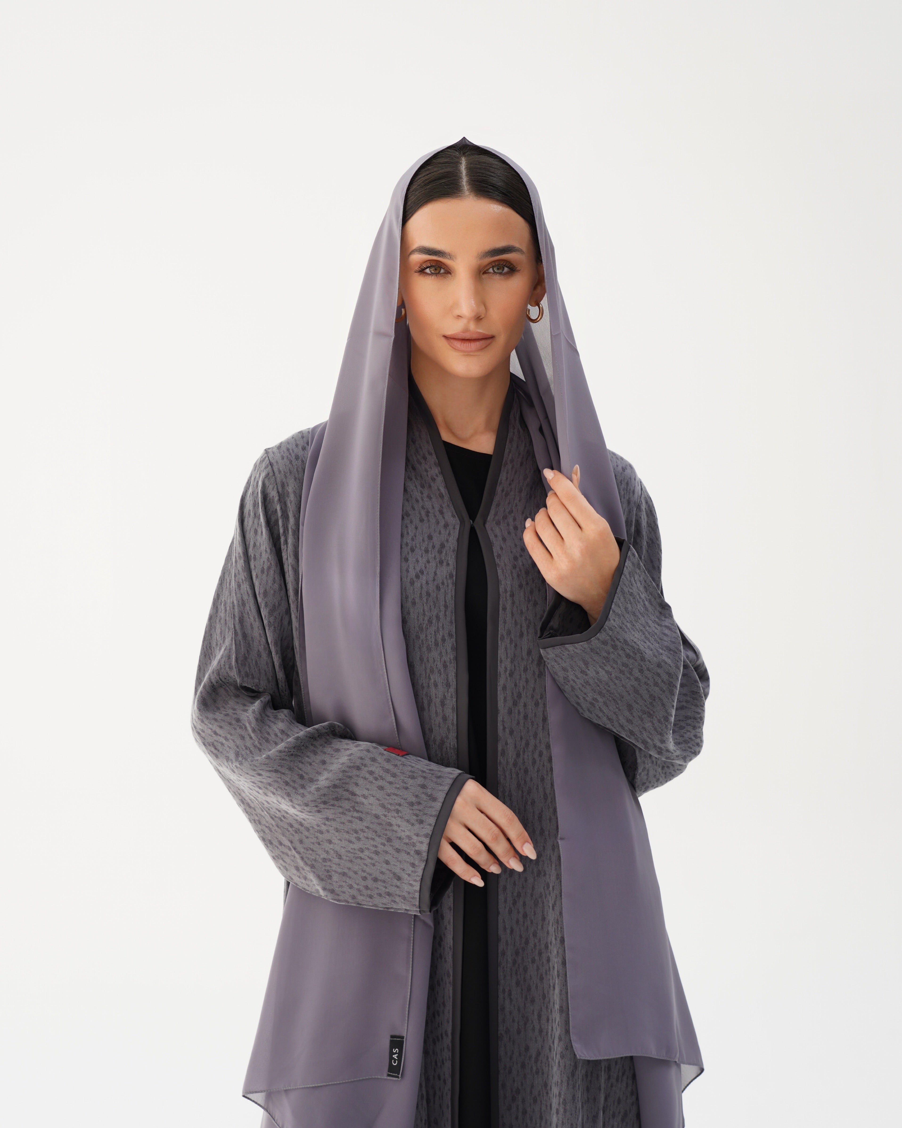 C 2784 Premium Silver Smoke Abaya