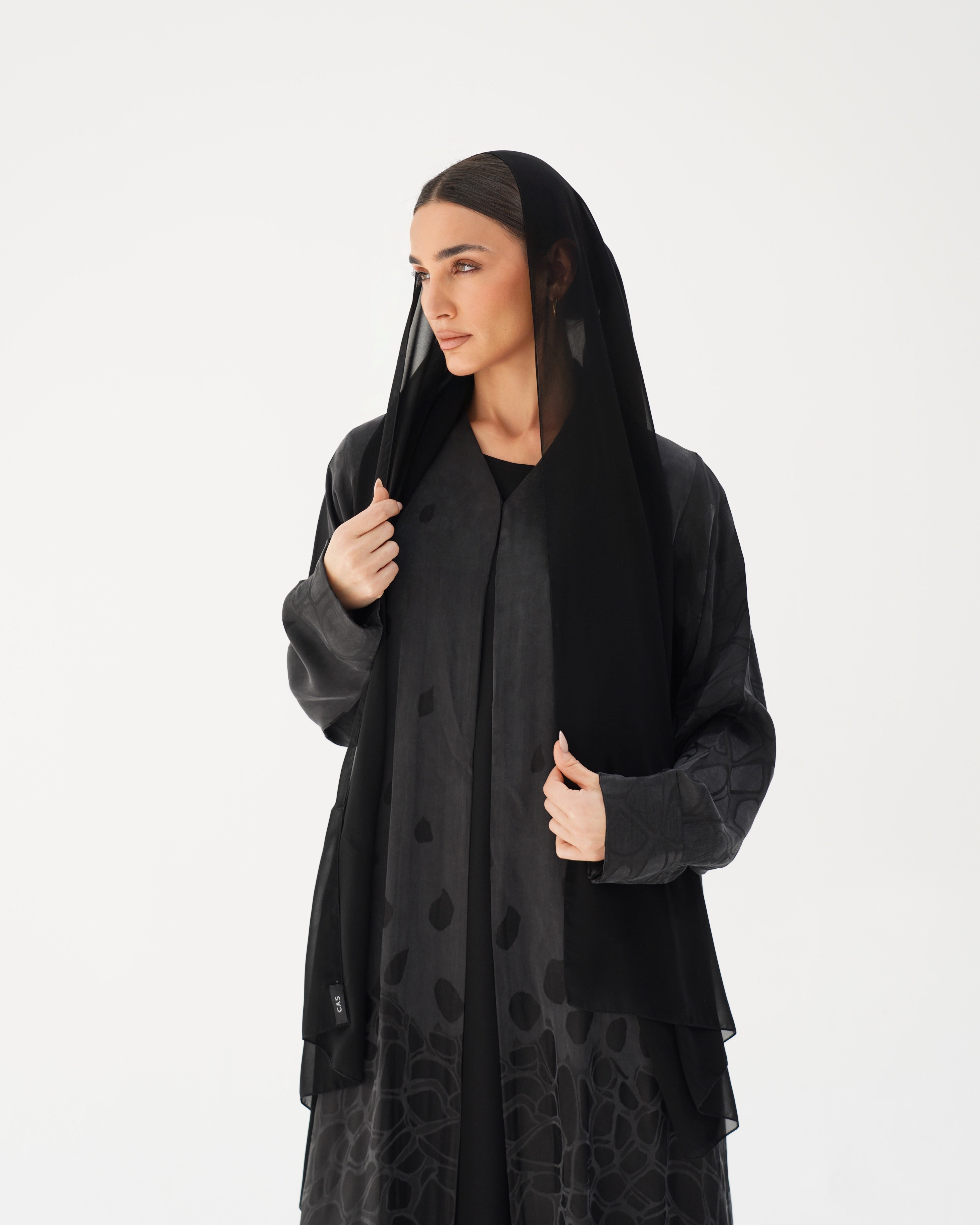 C 2785 Premium Midnight Petal Abaya