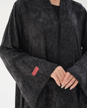 C 2786 Premium Silk Noir Abaya