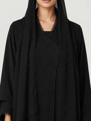 C 2787 Black Lace Abaya