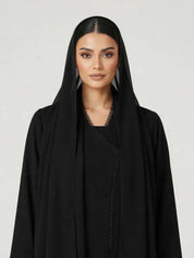C 2787 Black Lace Abaya