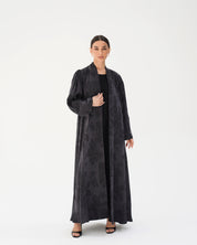 C 2789 Premium Black Rose Abaya
