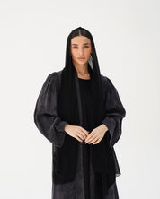 C 2789 Premium Black Rose Abaya