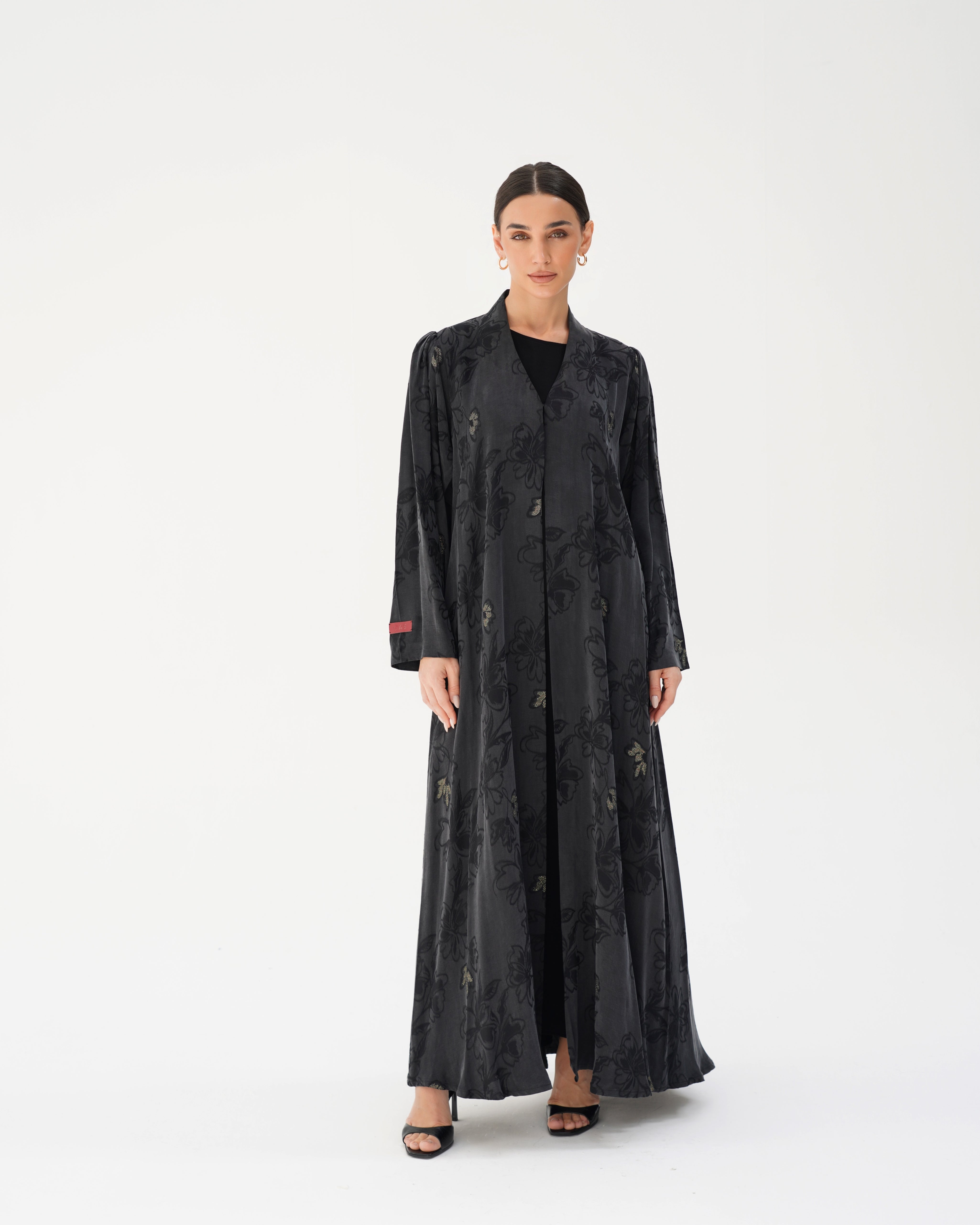C 2790 Premium Black Dahlia Abaya