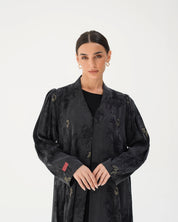 C 2790 Premium Black Dahlia Abaya