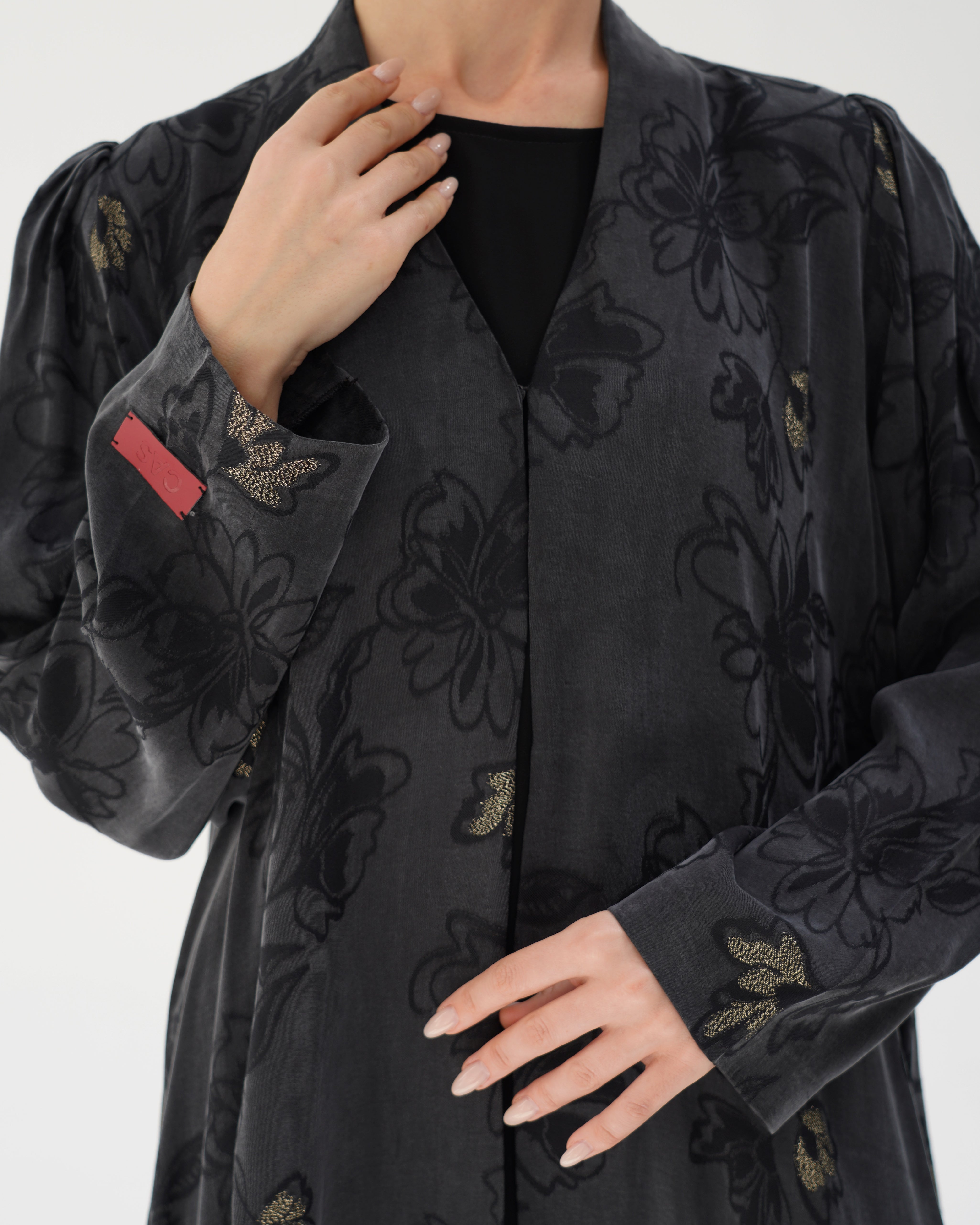 C 2790 Premium Black Dahlia Abaya