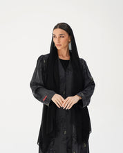 C 2790 Premium Black Dahlia Abaya