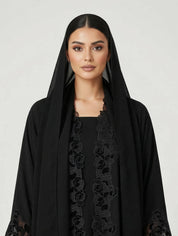 C 2795 Black Lace Abaya
