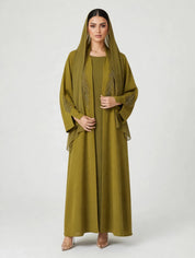 C 2808 Olive Moss Abaya