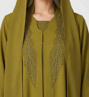 C 2808 Olive Moss Abaya