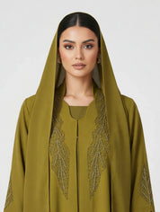 C 2808 Olive Moss Abaya