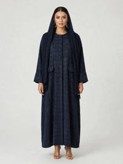 C 2809 Midnight Amber Tweed Abaya