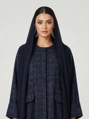 C 2809 Midnight Amber Tweed Abaya