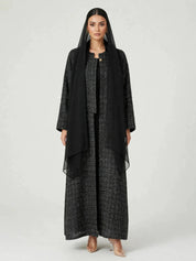 C 2810-03 Grey Tweed Abaya